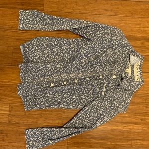 Banana Republic Butterfly Button Down sz p xs EUC